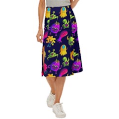 Space Patterns Midi Panel Skirt by Amaryn4rt