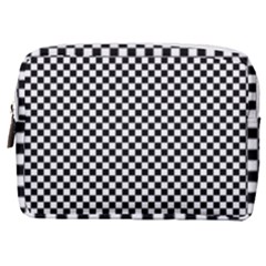 Black And White Checkerboard Background Board Checker Make Up Pouch (medium) by Amaryn4rt