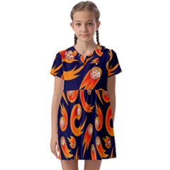 Space Patterns Pattern Kids  Asymmetric Collar Dress by Amaryn4rt
