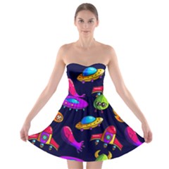 Space Pattern Strapless Bra Top Dress by Amaryn4rt