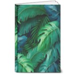 Tropical Green Leaves Background 8  x 10  Hardcover Notebook