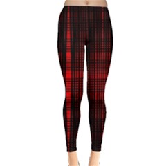 Black And Red Backgrounds Leggings  by Amaryn4rt