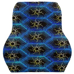 Blue Bee Hive Pattern- Car Seat Back Cushion  by Amaryn4rt