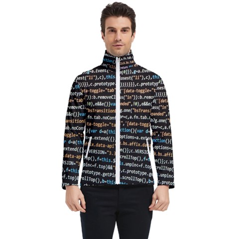 Close Up Code Coding Computer Men s Bomber Jacket by Amaryn4rt