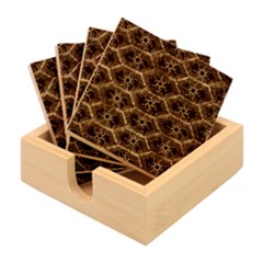 Blue Bee Hive Bamboo Coaster Set by Amaryn4rt