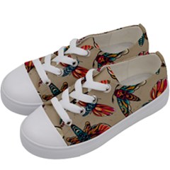 Tattoos Colorful Seamless Pattern Kids  Low Top Canvas Sneakers by Amaryn4rt
