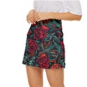 Vintage Flash Tattoos Designs Seamless Pattern Mini Front Wrap Skirt View2