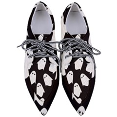 Ghost Halloween Pattern Pointed Oxford Shoes by Amaryn4rt