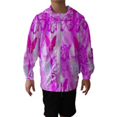 Butterfly Cut Out Pattern Colorful Colors Kids  Hooded Windbreaker by Simbadda