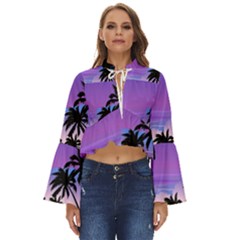 Scenery Landscape Nature Boho Long Bell Sleeve Top by Ravend