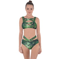 Anime Green Forest Jungle Nature Landscape Bandaged Up Bikini Set  by Ravend