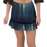 Dark Forest Fishtail Mini Chiffon Skirt