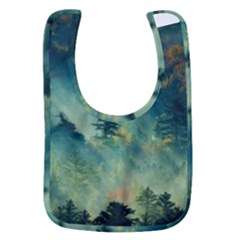 Green Tree Forest Jungle Nature Landscape Baby Bib by Ravend