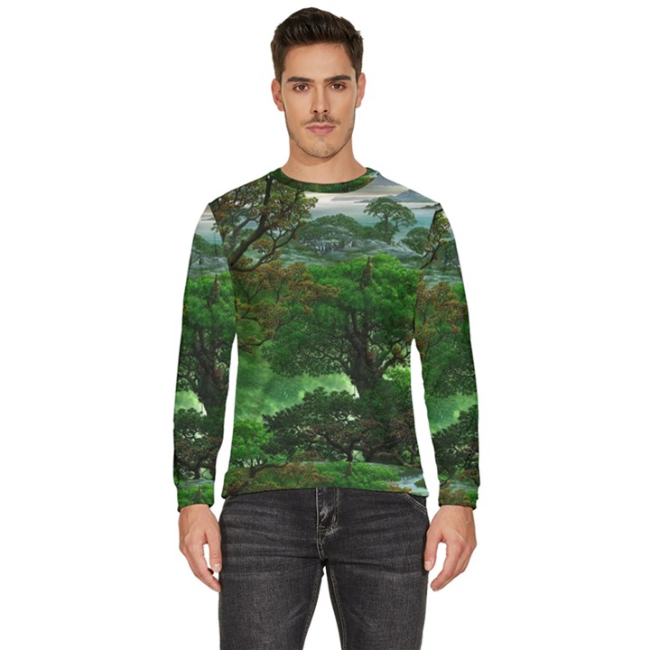 Jungle Forreast Landscape Nature Men s Fleece Sweatshirt