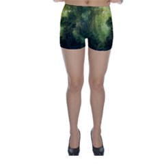 Green Beautiful Jungle Skinny Shorts