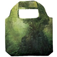 Green Beautiful Jungle Foldable Grocery Recycle Bag by Ravend