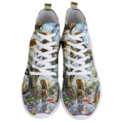 Beautiful Jungle Animals Men s Lightweight High Top Sneakers by Ravend