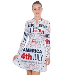 Independence Day Usa Long Sleeve Panel Dress by Ravend