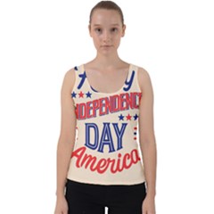 Usa Happy Independence Day Velvet Tank Top