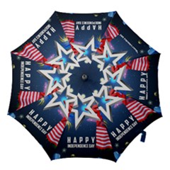 4th Of July Happy Usa Independence Day Hook Handle Umbrellas (large) by Ravend