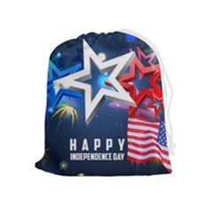 4th Of July Happy Usa Independence Day Drawstring Pouch (xl)