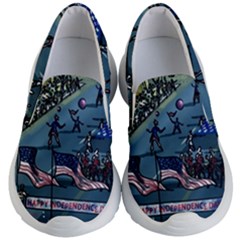 July 4th Parade Independence Day Kids Lightweight Slip Ons by Ravend