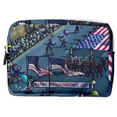 July 4th Parade Independence Day Make Up Pouch (medium) by Ravend