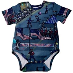 July 4th Parade Independence Day Baby Short Sleeve Bodysuit by Ravend
