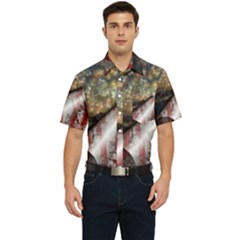 Independence Day July 4th Men s Short Sleeve Pocket Shirt  by Ravend