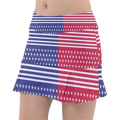 American Flag Patriot Red White Classic Tennis Skirt