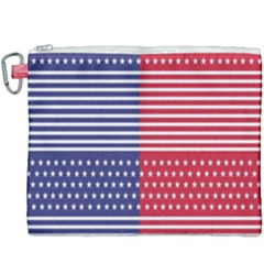 American Flag Patriot Red White Canvas Cosmetic Bag (xxxl) by Celenk