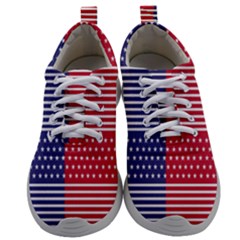 American Flag Patriot Red White Mens Athletic Shoes by Celenk