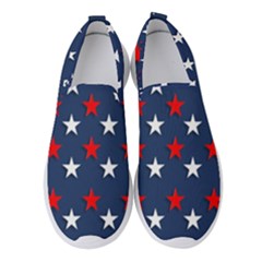 Patriotic Colors America Usa Red Women s Slip On Sneakers by Celenk