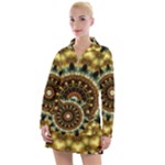 Pattern Abstract Background Art Women s Long Sleeve Casual Dress