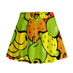 Fruit Food Wallpaper Mini Flare Skirt