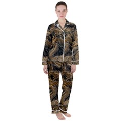 Dragon Pentagram Women s Long Sleeve Satin Pajamas Set	 by Amaryn4rt