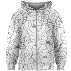 Contemporary-nature-seamless-pattern Kids  Zipper Hoodie Without Drawstring by uniart180623