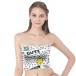 Set-cute-colorful-doodle-hand-drawing Tube Top