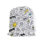 Set-cute-colorful-doodle-hand-drawing Drawstring Pouch (XL)