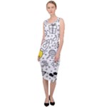 Set-cute-colorful-doodle-hand-drawing Sleeveless Pencil Dress