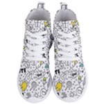 Set-cute-colorful-doodle-hand-drawing Women s Lightweight High Top Sneakers