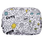 Set-cute-colorful-doodle-hand-drawing Make Up Pouch (Small)