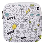 Set-cute-colorful-doodle-hand-drawing Mini Square Pouch