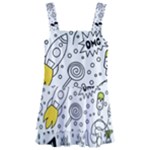 Set-cute-colorful-doodle-hand-drawing Kids  Layered Skirt Swimsuit