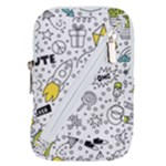 Set-cute-colorful-doodle-hand-drawing Belt Pouch Bag (Small)
