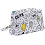 Set-cute-colorful-doodle-hand-drawing Wristlet Pouch Bag (Large)