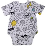 Set-cute-colorful-doodle-hand-drawing Baby Short Sleeve Bodysuit