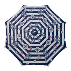 Seamless-marine-pattern Golf Umbrellas by uniart180623