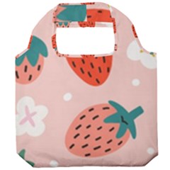 Strawberry-seamless-pattern Foldable Grocery Recycle Bag by uniart180623