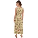 Seamless-pattern-with-different-flowers V-Neck Chiffon Maxi Dress View2